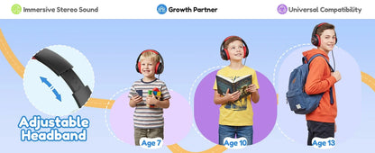 Casque filaire Acer pour enfants, idéal pour l’école, avec prise jack 3,5 mm, pliable, à porter sur les oreilles, pour les jeunes garçons et les jeunes filles, niveau sonore sécurisé de 85/94 dB.