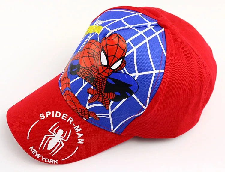 Marvel Anime Figure Spider-Man Cartoon Baseball Cap Cotton Polyester Peaked Cap Boy Girl Headwear Accessories Kids Birthday Gift