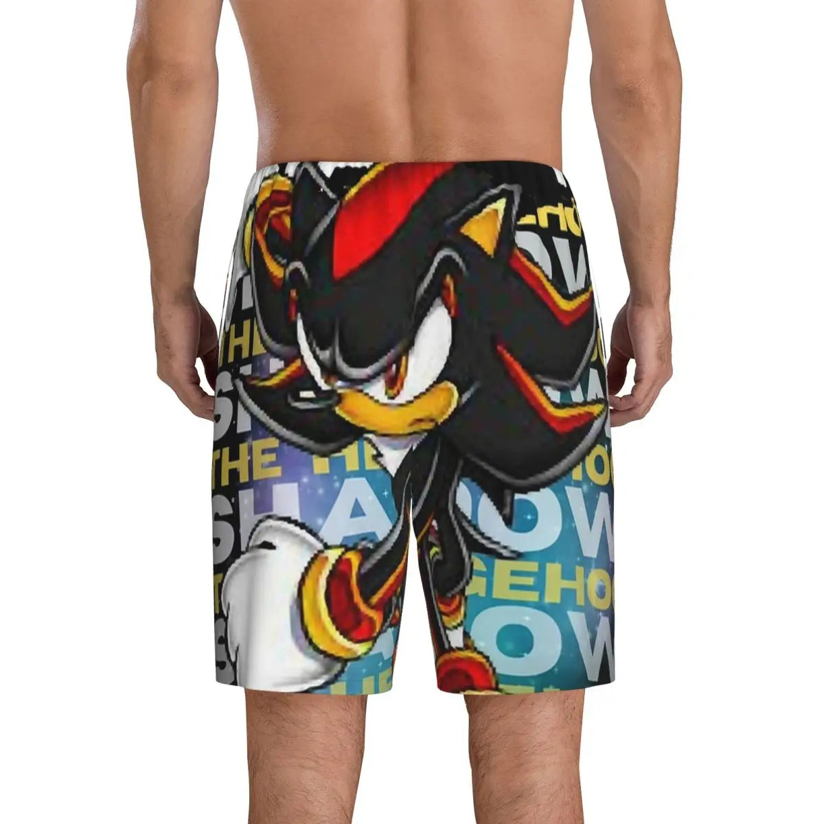 Custom Shadow The Hedgehog Sonic Poster Short Pajama Pants Men Sleepwear Sleep Lounge Bottom Shorts Sleeping Pants