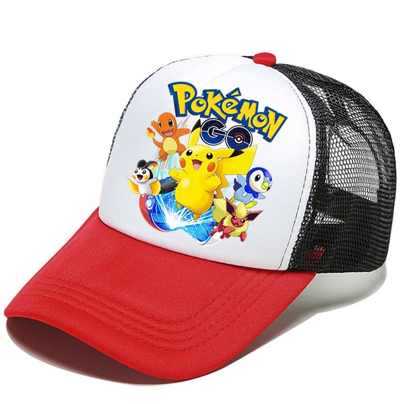 Pokemons Baseball Cap Pikachu Charizard Gengar Anime Peaked Hat Kid Adult Summer Outdoor Sport Hats Boy Casual Fashion Cap Gift