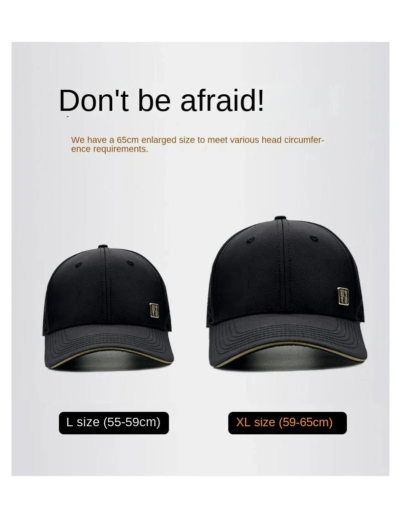 Oohmy XXXL Men Women Baseball Cap small head Big Head Plus Size Mesh Top Quality Oversize Sport Snapback Hat 56-60cm 61-63cm