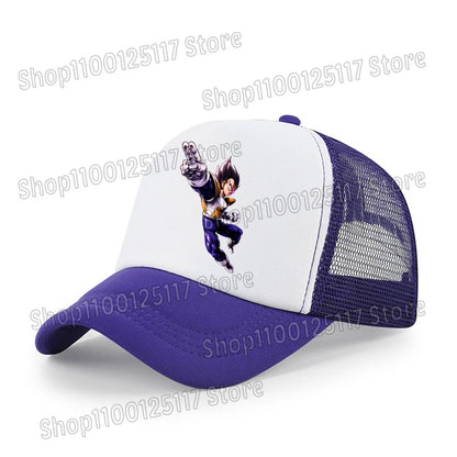 Dragons Ball Baseball Cap Anime Printed Caps Breathable Peaked Hat Cartoon Goku Summer Sports Snapback Mesh Sunhat Children Gift