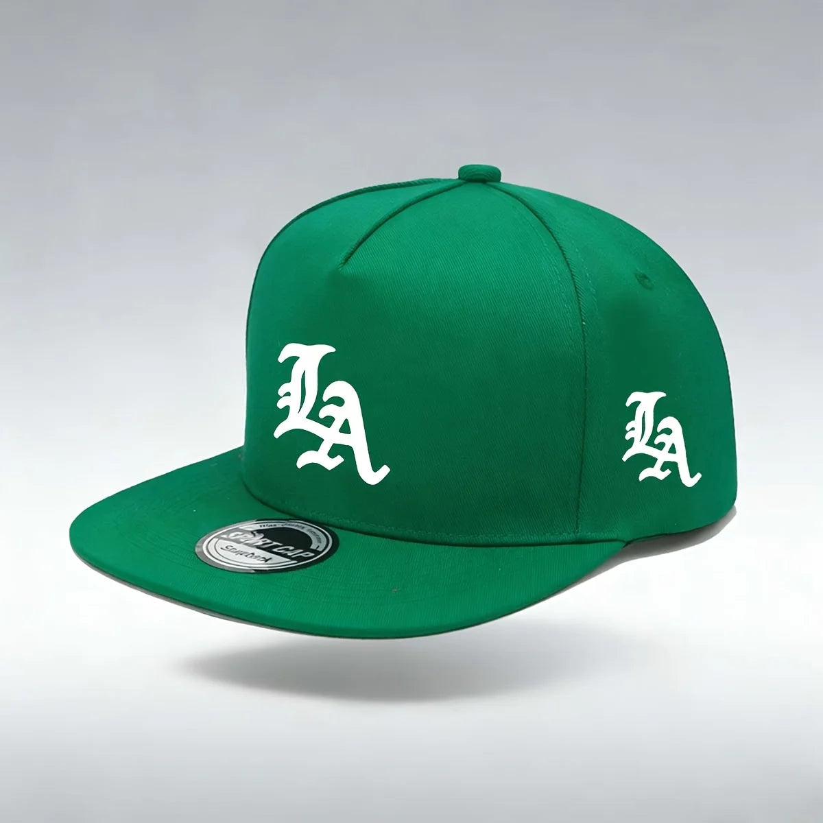 1pc "LA" Letters Print Snapback Cap-Adjustable,Funky Street Hip-Hop Style,Breathable Baseball Hat with Flat Brim for Men & Women
