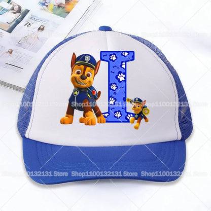 PAW Patrol Mesh Baseball Caps Cartoon Chase Letter Adult Kids Sports Hats Anime Summer Outdoor Sunshade Peaked Cap Boy Girl Gift