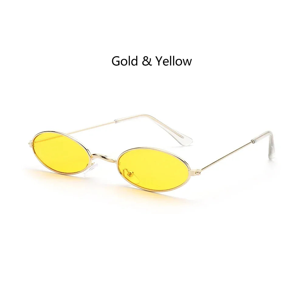 1PC Unisex Retro Small Frame Oval Sunglasses UV400 Fashion Design Sun Glasses Summer Vintage Shades Eyeglasses Accessories