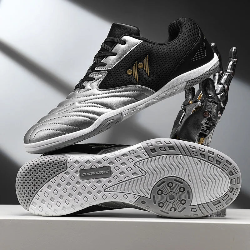 Nye fodboldstøvler til mænd i høj kvalitet til græs – højskaftede futsal-sneakers, skridsikre fodboldsko til kamp, indendørs og udendørs sport