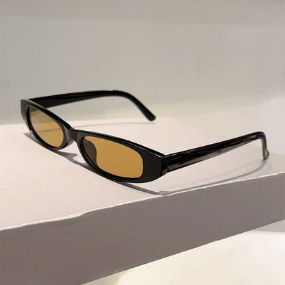 KAMMPT Narrow Oval Sunglasses Women 2025 New Fashion Outdoor Decor Shades Trendy Luxury Brand Design Vacation Casual Sun Glasses