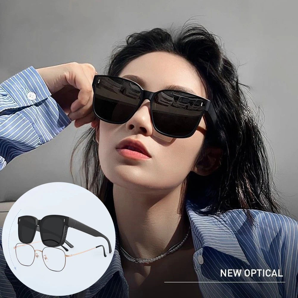 New Fashion Polarized Sunglasses Cover Over Myopia Prescription Glasses Portable Men Women Vintage Fishing Driving Eyewear