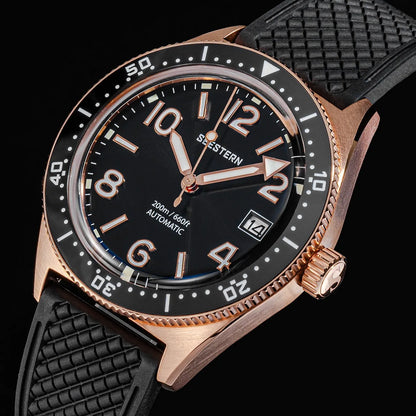 SEESTERN Diver Men's Watch Automatic Mechanical Wristwatches NH35 Movement Ceramic Bezel 20Bar Waterproof Sapphire Luminous S434-2