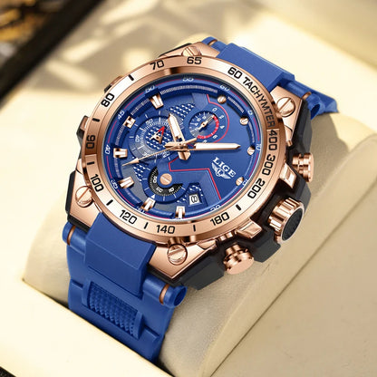 LIGE Luxury Military Watch For Men Waterproof Luminous Silicone Man Watch Quartz High Quality Men's Sports Watches Male Relojs