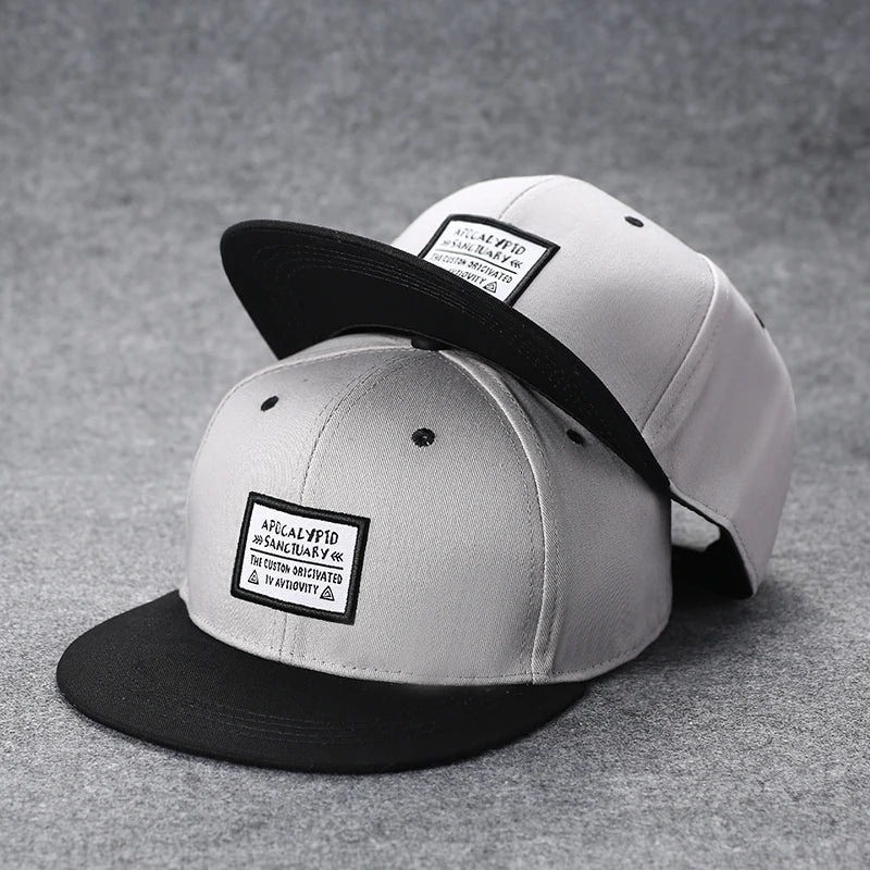 Men's Letter Embroidery All-match Flat Brim Baseball Cap Ladies Summer Hip Hop Hats Outdoor Shade Adjustable Casual Peaked Caps