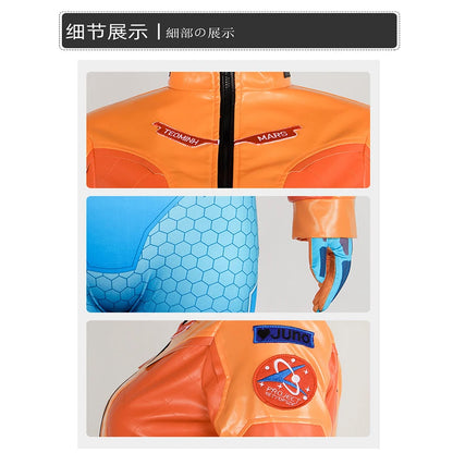 Game Overwatch 2 Juno-cosplaykostuum met pruik, compleet setje, supportheldenkleding, Halloween- en carnavalsoutfit, Juno Teo Minh, dames en meisjes