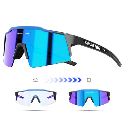 Kapvoe Photochromic Cycling Sunglasses Men Glasses Fashion Mountain Bicycle Outdoor Road Riding Goggles Eyewear Sports MTB Bike