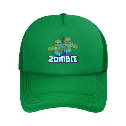 Vuxen Creepers stor urtavla videospel-trucker-keps nätbaseballkeps polyesterhatt solhatt justerbar racingkeps sommar