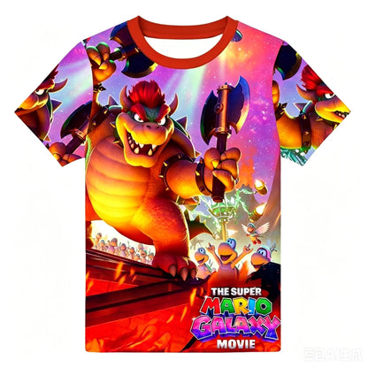 Super Mario Bros 3D Print T-shirt  Adults Children/Youth Mario Peach Sonic Game Cartoon Short Sleeve Tee Streetwear Casual Tops