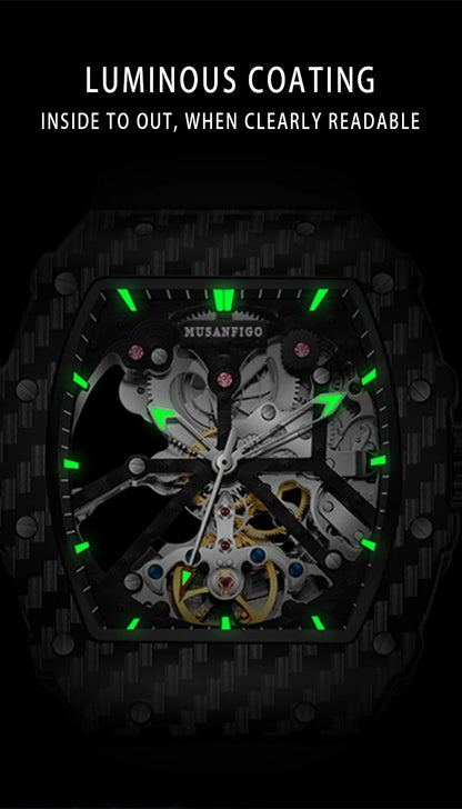 Fully automatic skeleton mechanical watch, fashionable personality, luxury hot men's watch, casual business watch
