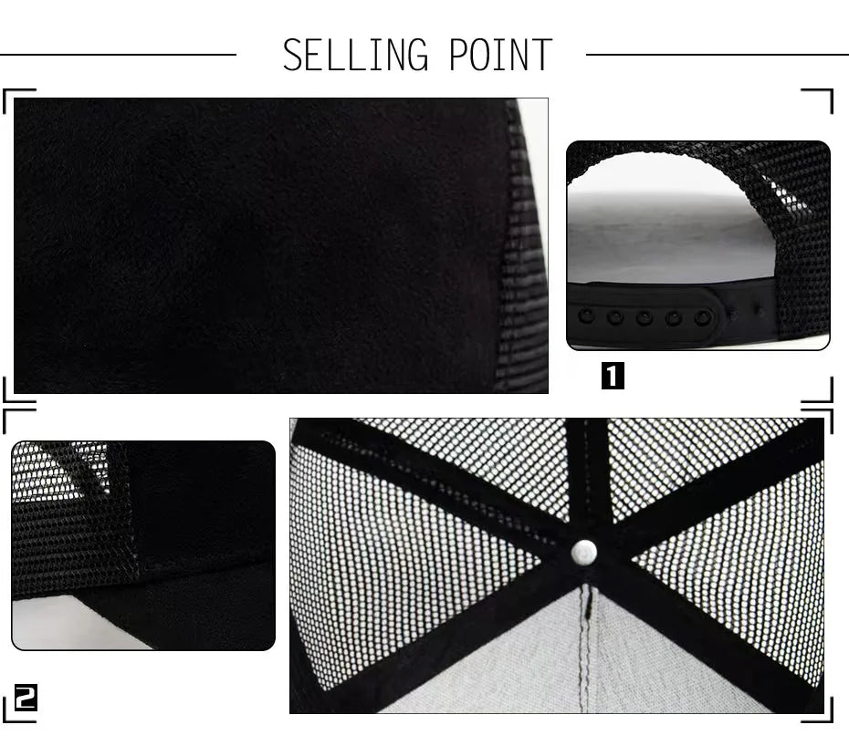 Four Seasons Mesh Baseball Cap Women Men Fashion Casual Breathable Letter Icon Unisex HipHop Trucker Caps Outdoor Sports Dad Hat