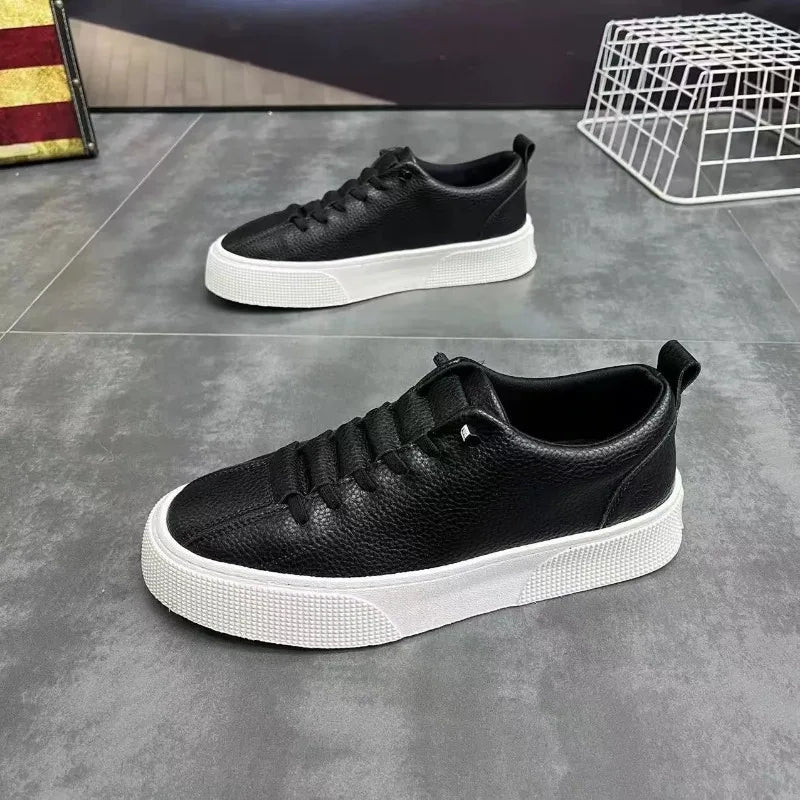 Sneakers da uomo, scarpe casual da uomo, ballerine da uomo, zapatillas da uomo, scarpe leggere in pelle PU traspiranti, scarpe da tennis sportive da uomo bianche