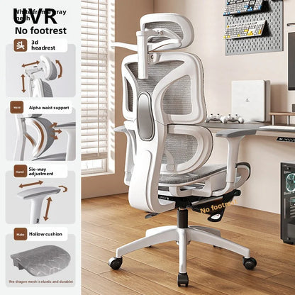 UVR Ergonomic Chair Home Computer Chair Comfortable To Lie Down Gaming Chair  Long Periods Office Chair Reclining Chair