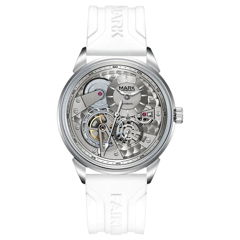 MARK FAIRWHALE Men’s Luxury Automatic Mechanical Watch  46mm Stainless Steel Business Wristwatch