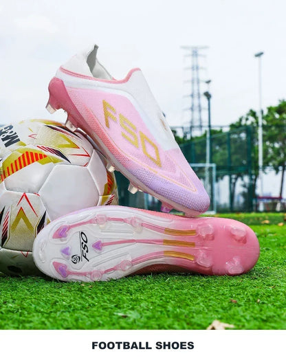 New Men Soccer Shoes Hot-selling Grass Cleats High-quality Match Outdoor Football Boots Non-Slip Boys Sneakers High-top Light
