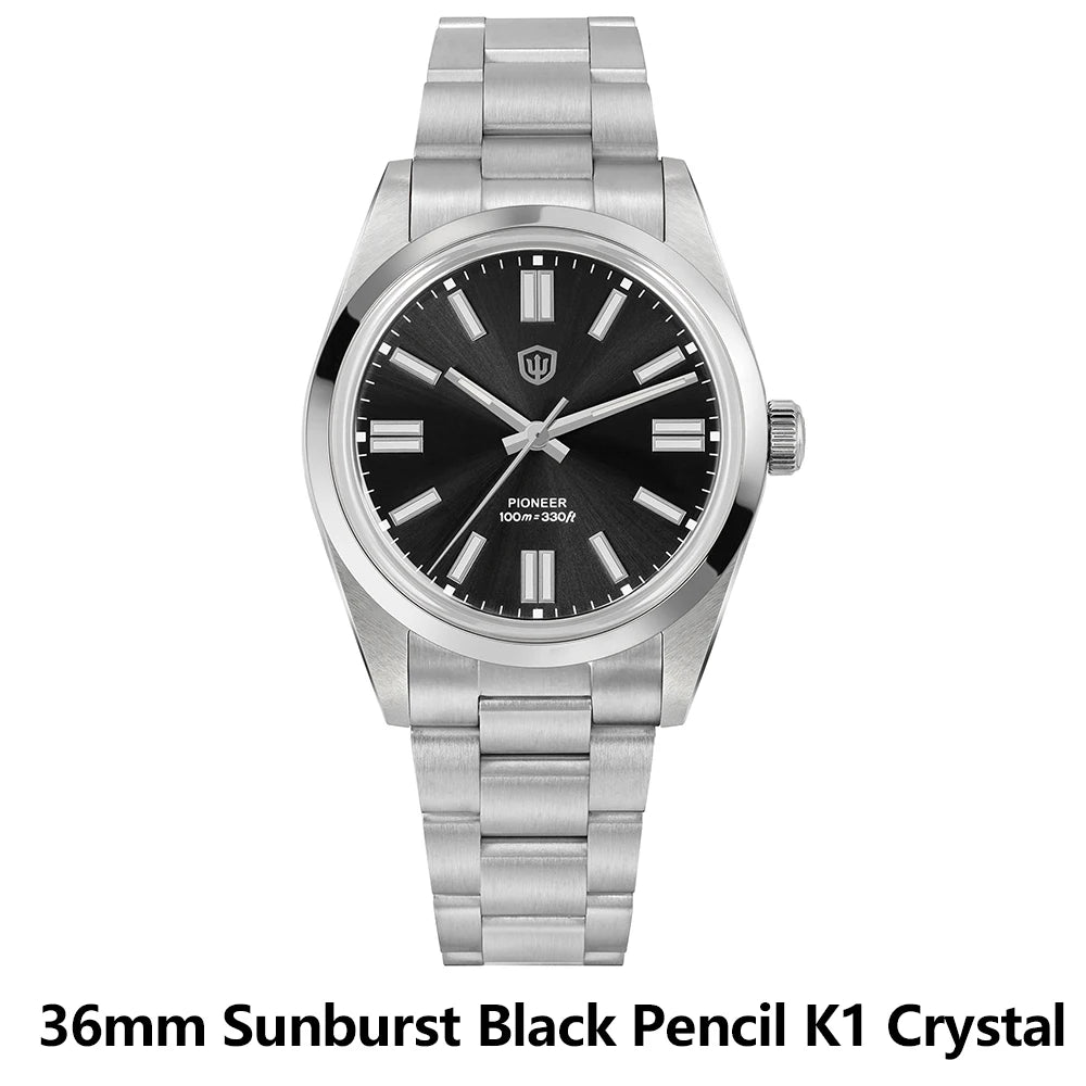 Watchdives WD1016 V3 Quartz Watch 37mm Stainless Steel Case Sapphire Vintage Watch  VH31 Sweep Movemet 100m Waterproof Men Watch