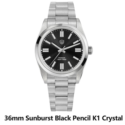 Watchdives WD1016 V3 Quartz Watch 37mm Stainless Steel Case Sapphire Vintage Watch  VH31 Sweep Movemet 100m Waterproof Men Watch