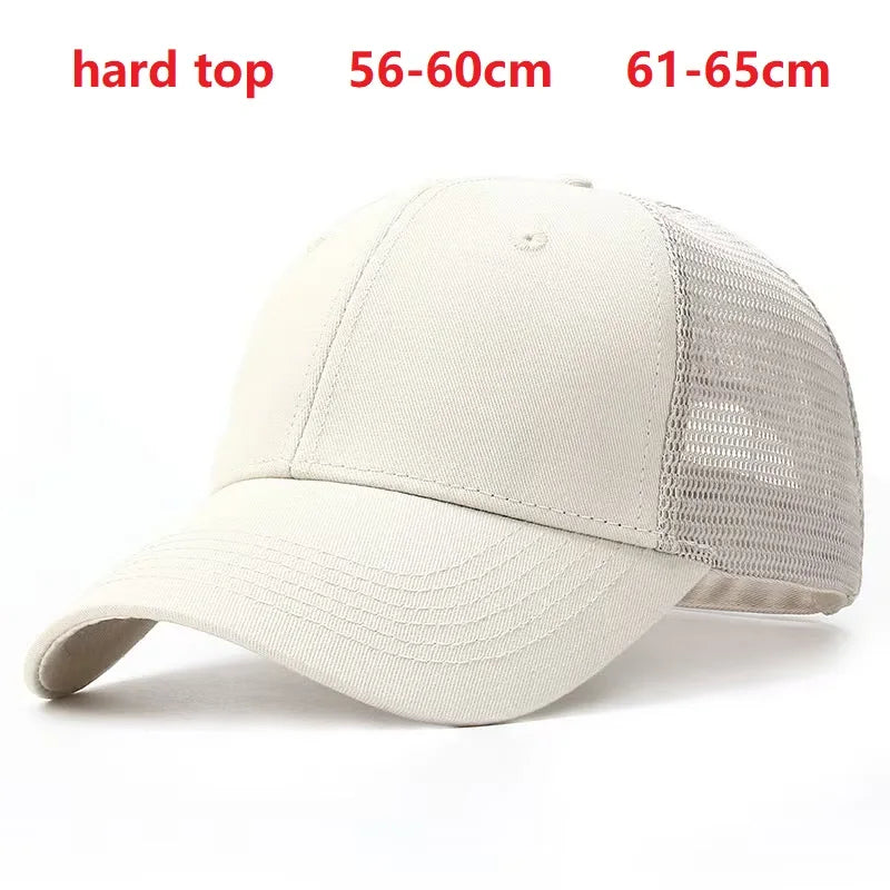 Baseball Caps for Big Head Men Women XXL Oversize High Crown Adjustable Plain Solid Snapback Hats 56-60cm 60-65cm