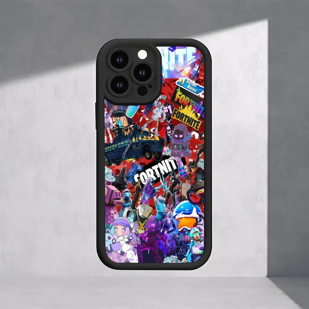 F-Fortnite Game Phone Case for iPhone 17e 17 16e 16 15 14 13 12 11 Air Pro Max Mini XR XS X 7 8 6 6s Plus Soft TPU Back Cover