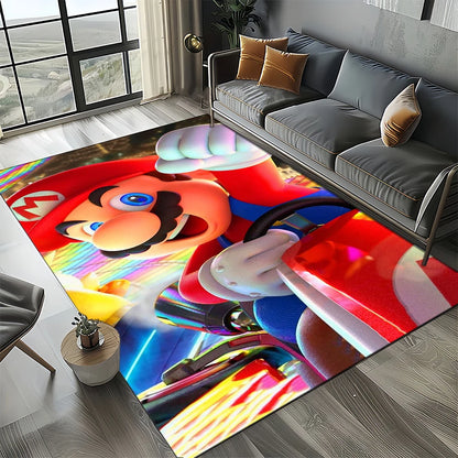 Retro Mario Cartoon  Area Rug,Carpet Rug for Home Living Room Bedroom Sofa Doormat Decor,Kids Play  Floor Mat