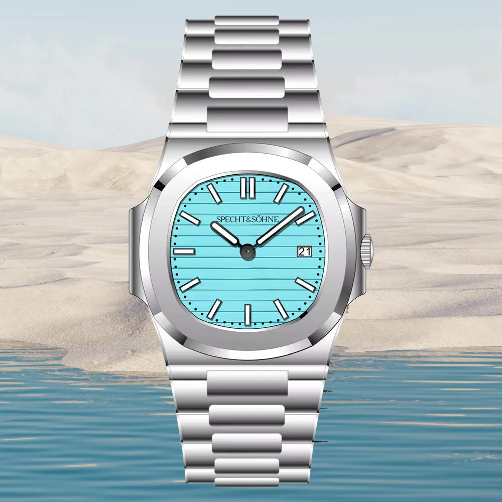 2026 New Specht & Söhne Luxury 40MM Quartz Watch For Men Super Slim Steel Sapphire Crystal 50M Waterproof 5711 Classic Watch