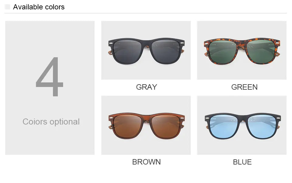Oi Wood Sunglasses Polarized Black Walnut Wood Sunglasses for Man Polarized High Quality Sun Glasses Men UV400 Eyewear