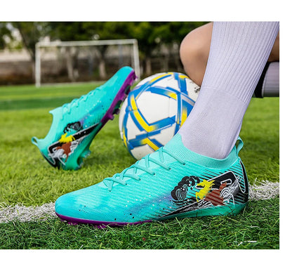 Nouvelles chaussures de football pour hommes, chaussures d'entraînement, chaussures de football à crampons longs, crampons de football ultralégers FG antidérapants pour l'extérieur, livraison directe