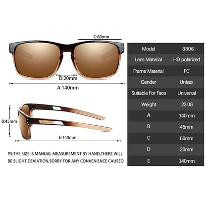 Men's Sunglasses New Arrival Square Polarized Sunglasses Goggles Sun Glasses TR90  With UV Protection