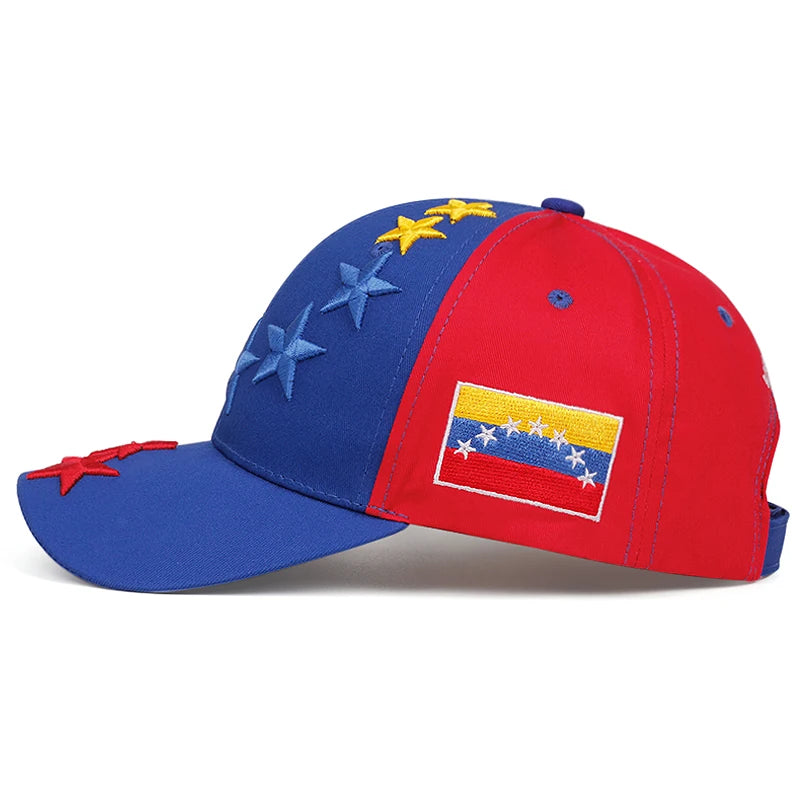Venezuela flag embroidery baseball cap High quality 5-star outdoor hats women men caps