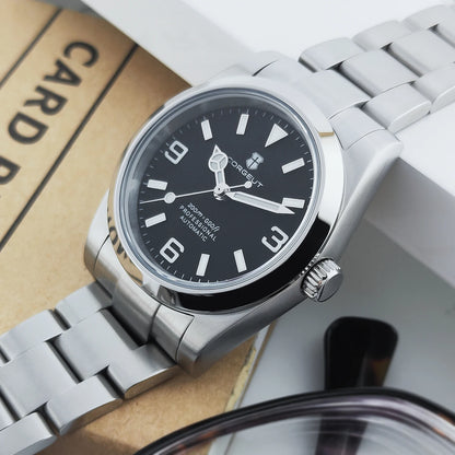 36/39mm Corgeut Luxury NH35 Miyota8215 Automatic Mechanical Wristwatches Numbers Men Watch Sapphire Crystal 10bars Reloj Hombre