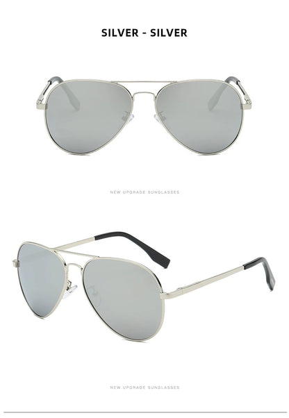 Classic Big Pilot Polarized Sunglasses Men Luxury Metal Black Aviation Sun Glasses Male Fashion Driving Vacation Shades UV400