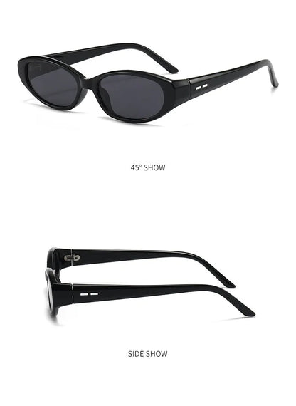 Retro Oval Sunglasses for Women Men Chic Cat Eye Y2K Designer UV400 Sun Glasses Outdoor Sports Eyewear Hiking Cycling Shades