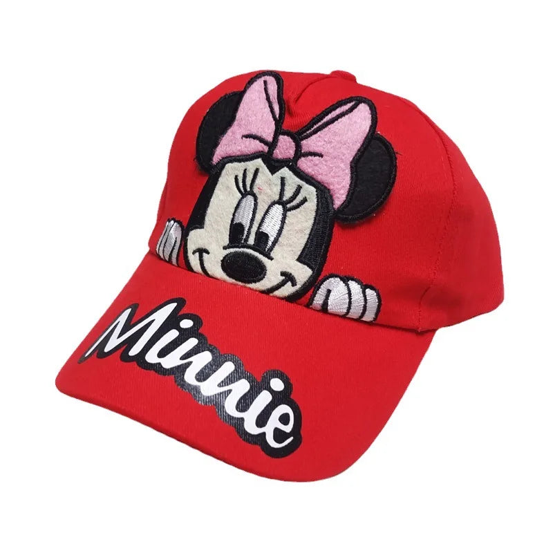 Disney Minnie Mickey Anime Peripheral Cotton Polyester Baseball Cap Figure Cartoon Peaked Cap Dress Up Kid's Birthday Gifts
