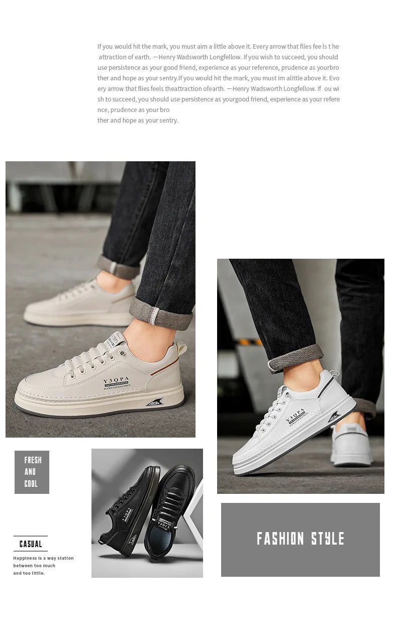 Men's Summer Fashionable Casual Driving Shoes Sporty Slip-On Loafers Versatile Comfortable Breathable Wear-Resistant Leather -..