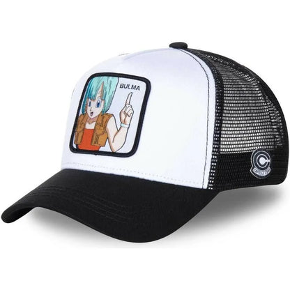 New Dragon Ball Son Goku Cap Summer Travel Peaked Cap Men's Embroidery Hip-Hop Cap Style Sun Visor Adjustable Trucker Mesh Cap