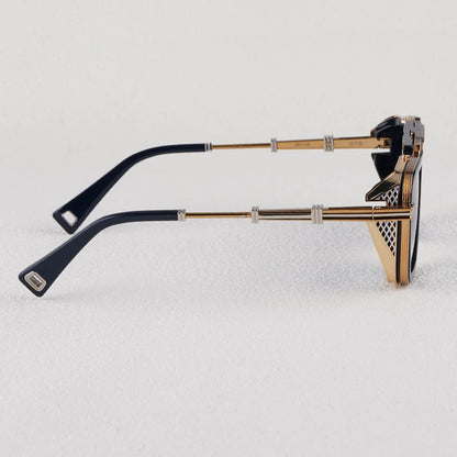 Gto Square Alloy Thick Frame Gradient Sunglasses for Men and Women High Quality Brand Designer uv400 Outdoor Trendy Eyeglasses