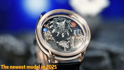 PINDU Watch Men New Space Series Unique Design Three-dimensional Dial Arabic Numerals Luminous Sapphire Mechanical Watch W2101B