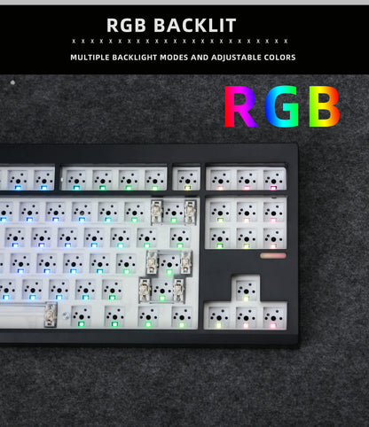 ZUOYA GMK87-L Mechanical Keyboard Kit 3-Mode Wireless Bluetooth Hot Swappable Gasket Customization Keyboard Gaming Keyboard Kit