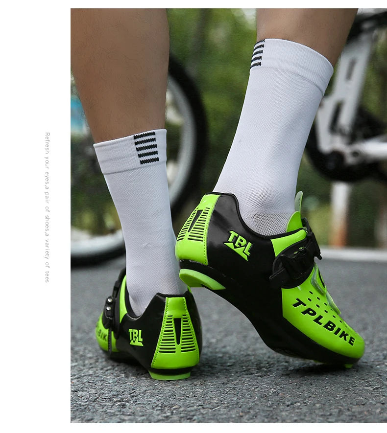 New Men's and Women's Bicycle Shoes,Outdoor Cycling Shoes,Three Functional Soles,Professional Training Shoes