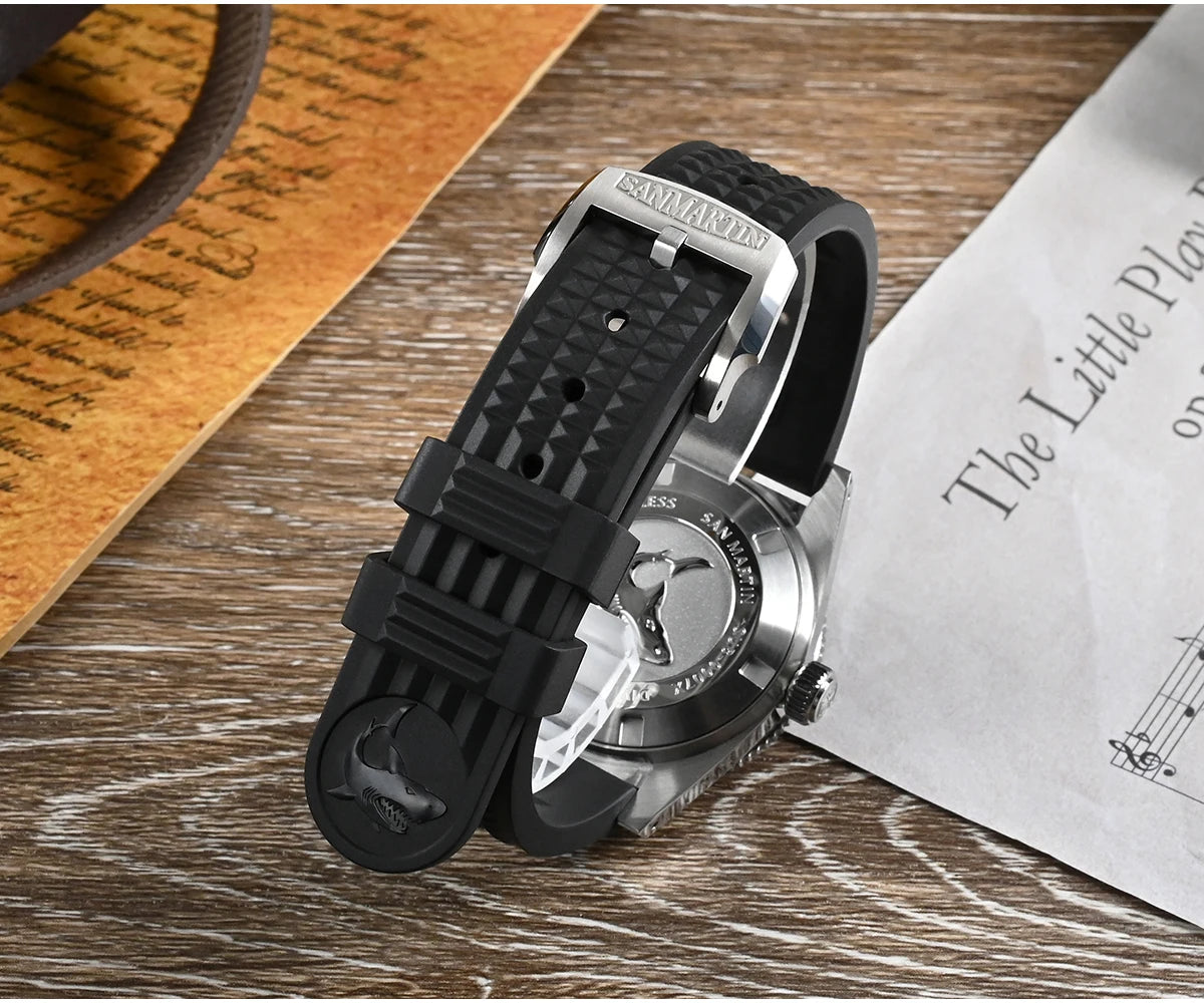 San Martin New 62mas 37mm Diver Mens Watch Classic Luxury Sapphire PT5000 SW200 Automatic Mechanical Watches Date 20Bar Luminous