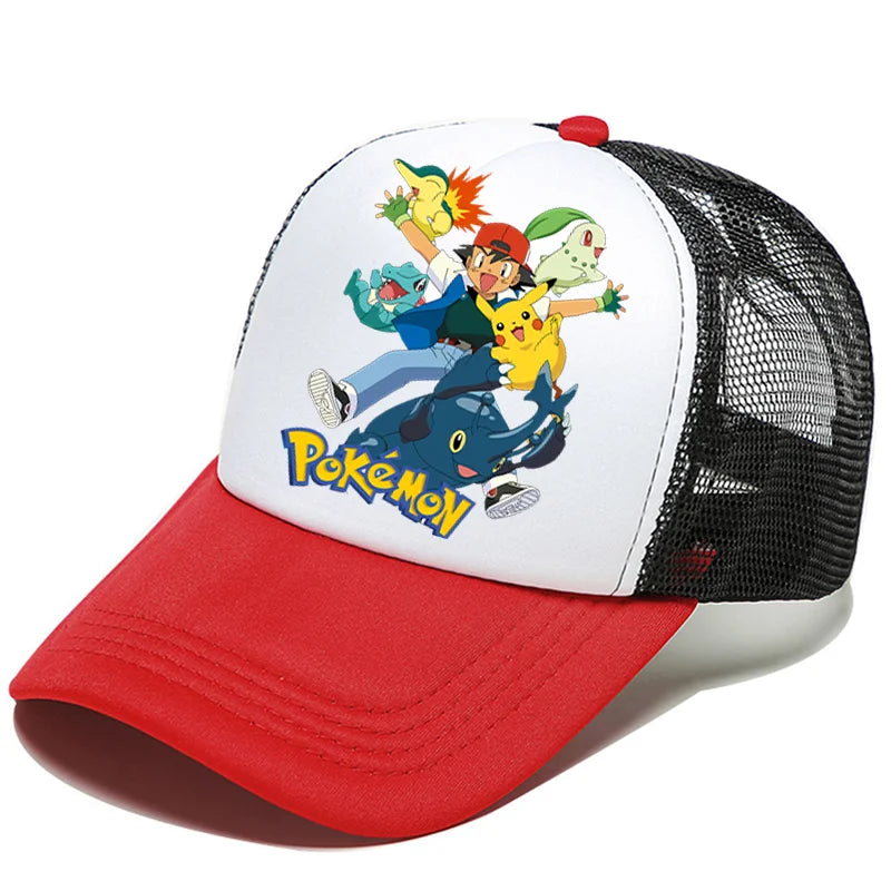 Pokemons Baseball Cap Pikachu Charizard Gengar Anime Peaked Hat Kid Adult Summer Outdoor Sport Hats Boy Casual Fashion Cap Gift
