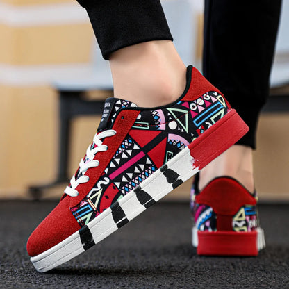 YRZL skateboard-sko til mænd, sneakers i kanvas, afslappede og åndbare gåsko, lette flade sko til mænd, trendy streetwear-sportssko