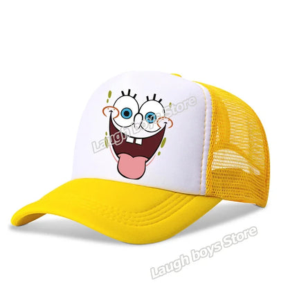 SpongeBobs SquarePants Casual Polyester Sun Hat Truck Driver Baseball Cap Universal Kid Peripheral Adult Anime Adjustable Sunhat