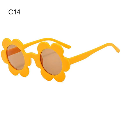 New Trendy Sunflower Sunglasses for Women Retro Round Flower Sun Glasses Fun Novel Disco/Festival/Party Shades for Adults